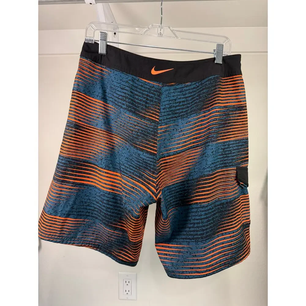 Nike Board Shorts Mens‎ 32 Medium (32) Swim Trunks Hook & Loop Side Pocket